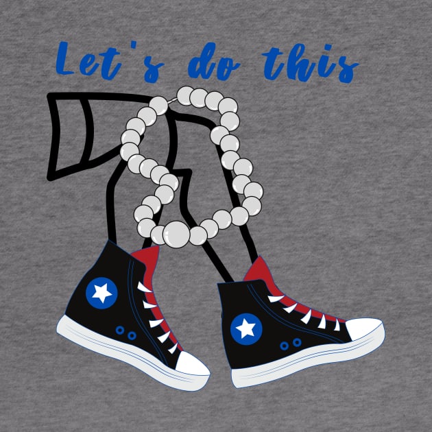 Chucks and Pearls/ Kamala Harris by Rebecca Abraxas - Brilliant Possibili Tees